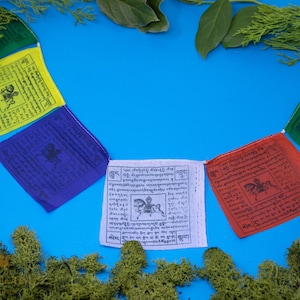 Medium Tibetan Prayer Flags Windhorse Cotton Prayer Flags Hindu Lungta Prayer Flags Buddhist Flags image 2