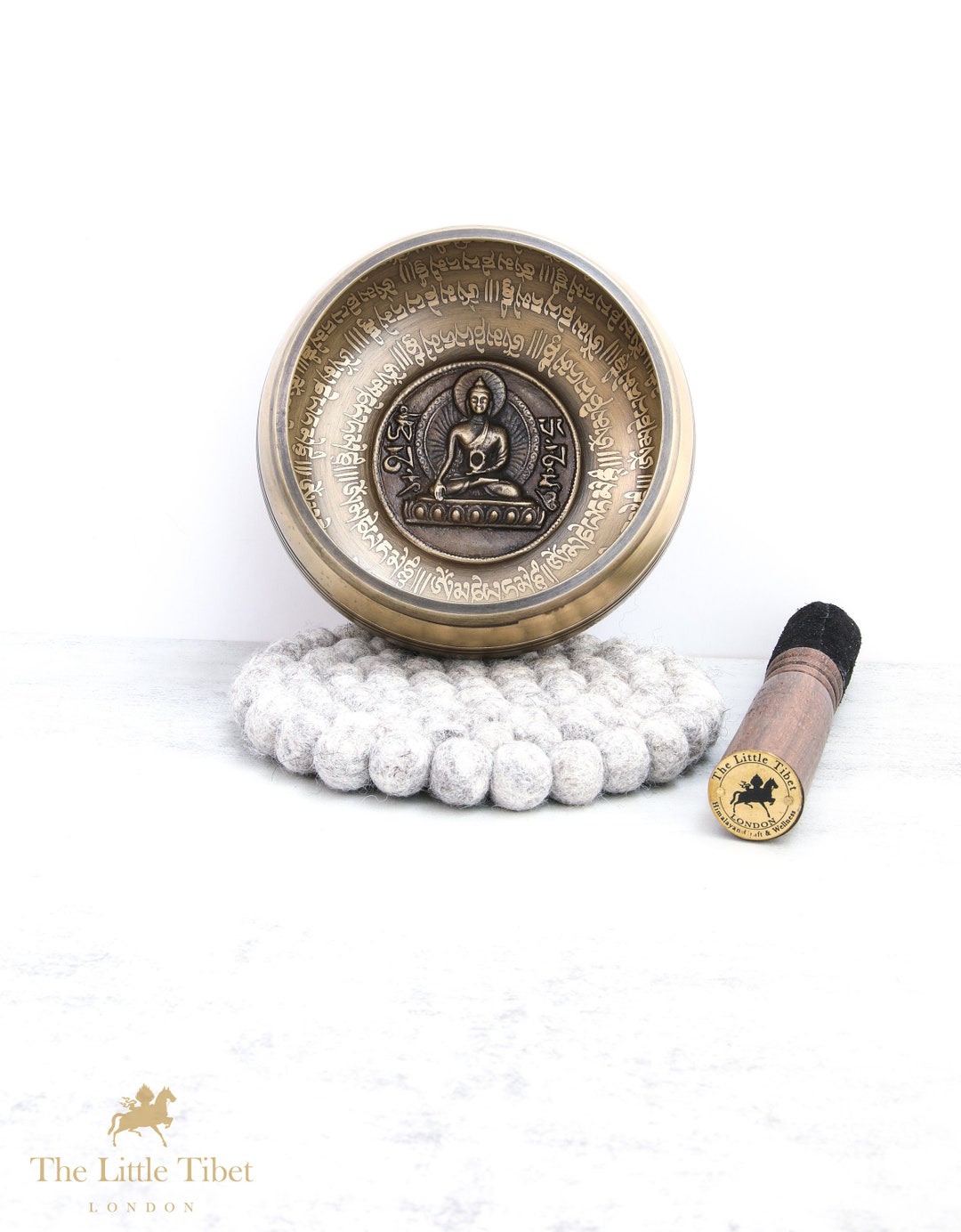 瞑想用ブロンズシンギングボウル - 手作り仏像＆ダブルヴァジュラ