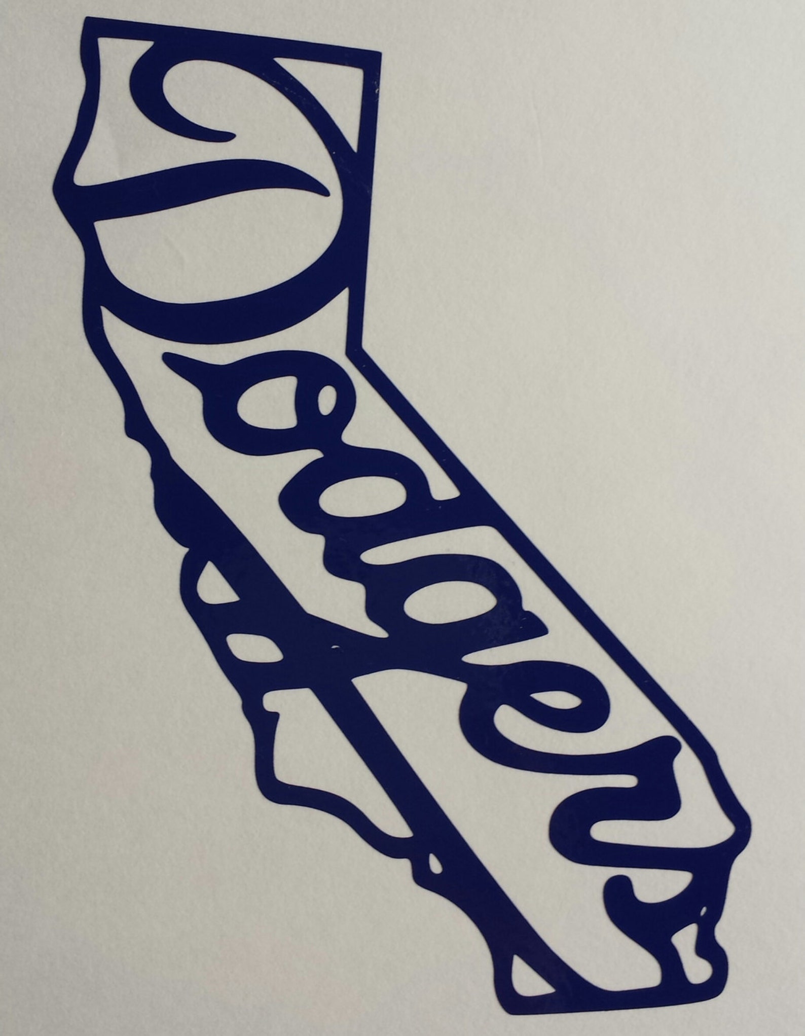 LA Dodgers California Shaped Vinyl Decal Sticker Etsy