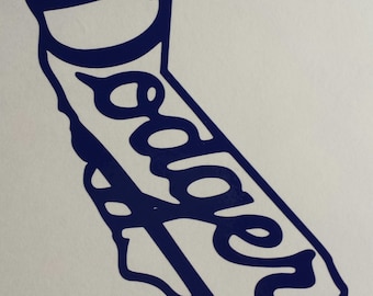 LA Dodgers California Shaped - Vinyl Decal Sticker