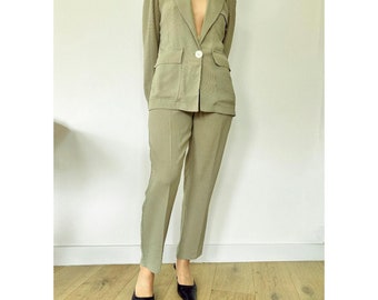 VINTAGE 90s Onna 2 piece Trouser Blazer Suit Set, S/M