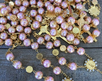 12 rosary bracelet - Baptism favors - first communion favor- wedding favors- christening baptism favor-small car rosary- holy communion
