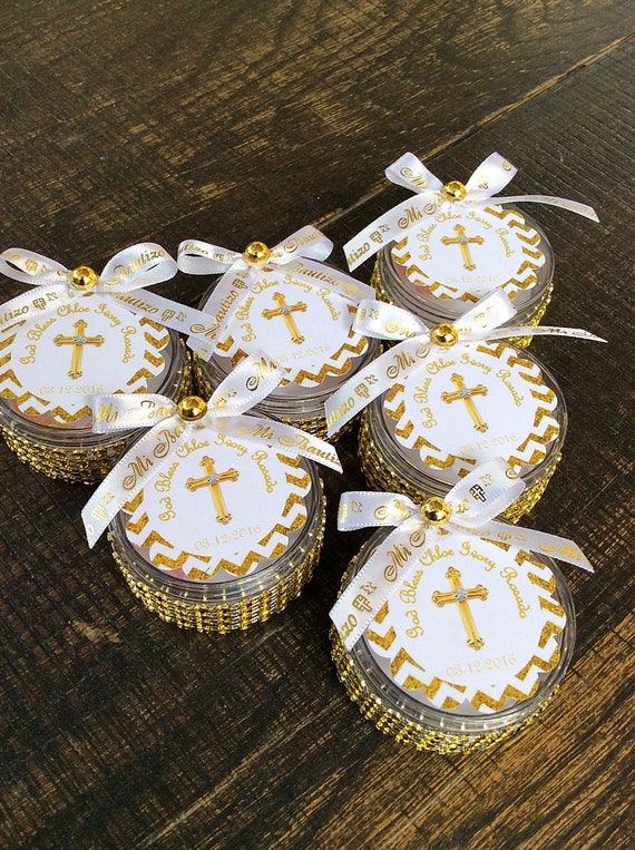 12 Baptism Favors Boxes With Mini Rosaries Girl Baptism Etsy