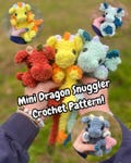 Bennie the Mini Dragon Snuggler Crochet Pattern (PDF Pattern)