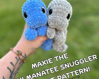 Maxie the Manatee Mini Snuggler Haakpatronen Gehaakte knuffels