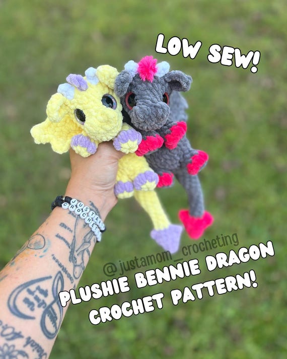 Bennie Dragon Plushie Crochet Pattern (PDF Pattern)
