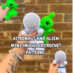 Modèles au crochet pour astronautes et extraterrestres Mini Snuggler Peluches au crochet