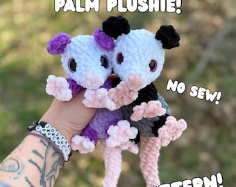 Patricia l'Opossum in peluche, schema all'uncinetto senza cuciture, schema amigurumi (schema in PDF)