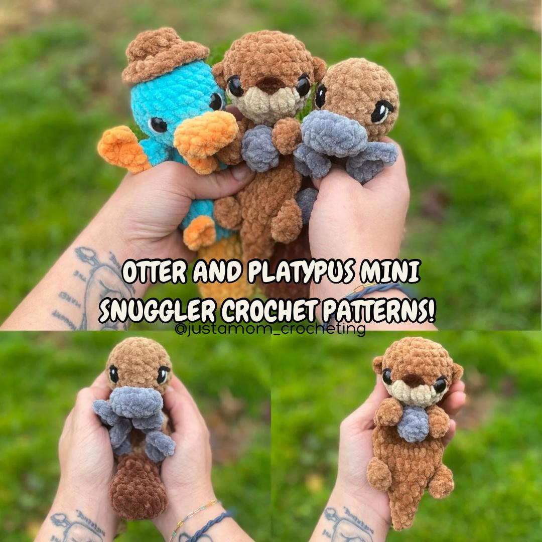 32 Platypus Crochet Patterns for Cute Aussie-Inspired Amigurumi Projects 18 Otter and Platypus Mini Snuggler Crochet Patterns Crochet