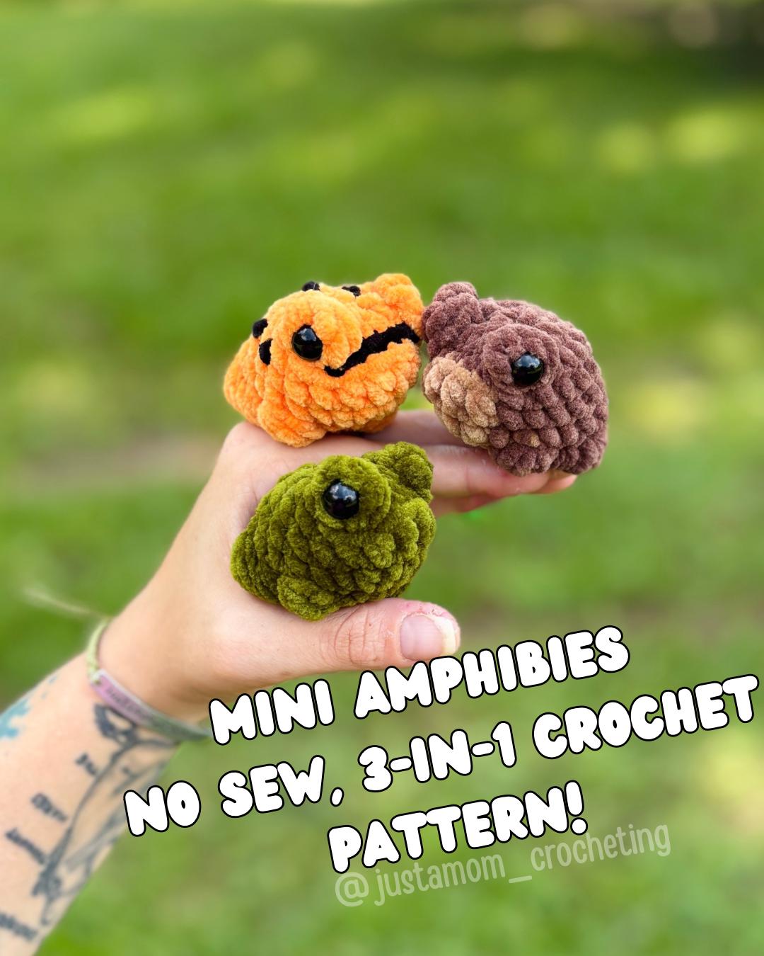 No Sew Mini Frog Crochet Pattern: 3 Variations (PDF Pattern) - Etsy