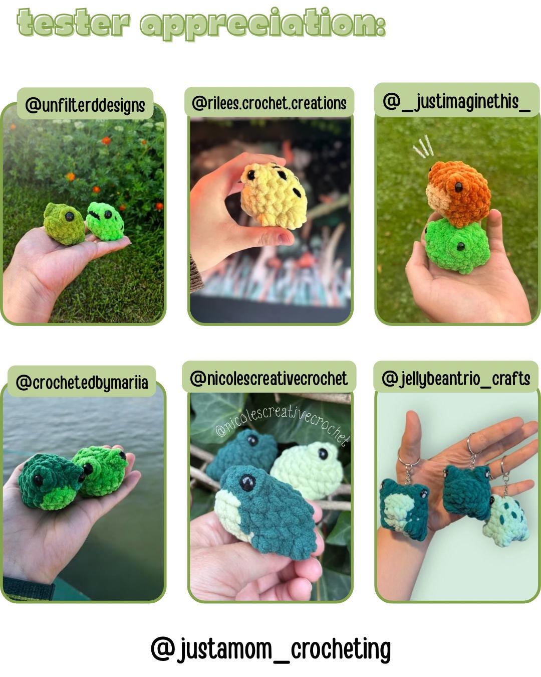No Sew Mini Frog Crochet Pattern: 3 Variations (PDF Pattern) - Etsy