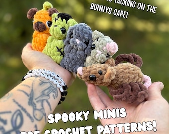 No Sew Crochet Halloween Mini Make Patterns, PDF Pattern, Amigurumi Plush