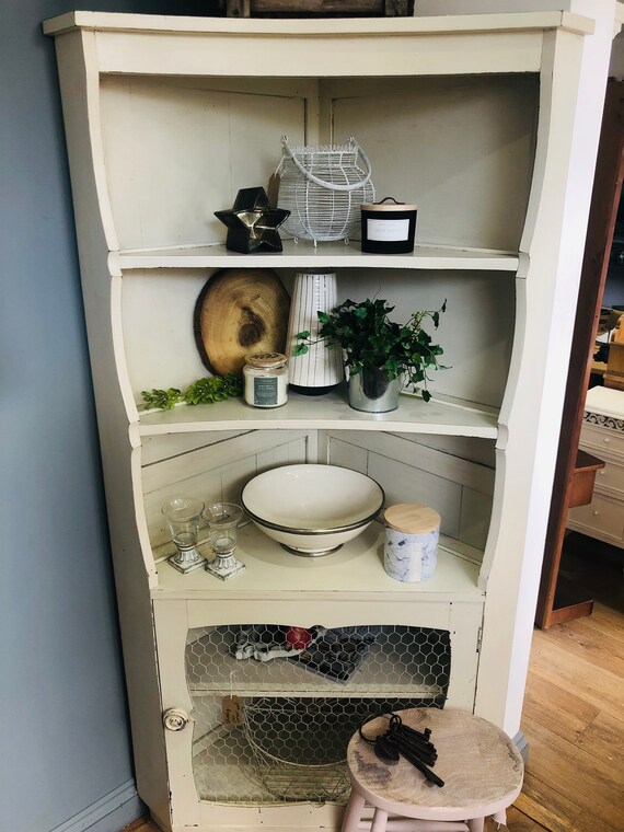 Country Kitchen Style Corner Cabinet Etsy