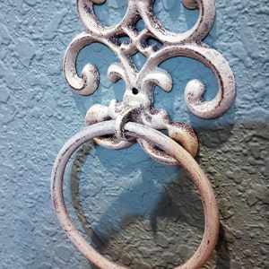 On Sale! 1 Towel Holder / Towel Ring / Towel Rack / Outdoor Kitchen / Towel Hanger / Bar Towel Holder / Hand Towel Holder / Black Home Decor