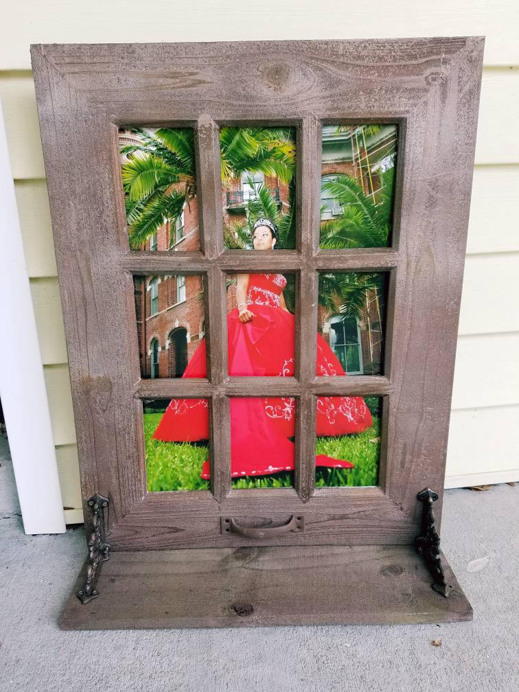 SALE Rustic Farmhouse Window Photo Frame with shelf/ Window | Etsy