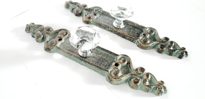 1 Small Vintage Victorian Door Knob Keyhole Plate Shabby Chic Etsy