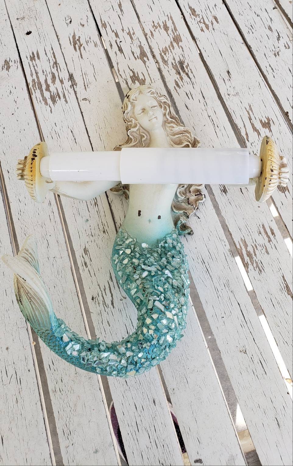 Resin Mermaid Toilet Paper Holder Mermaid Tail Towel Holder Etsy