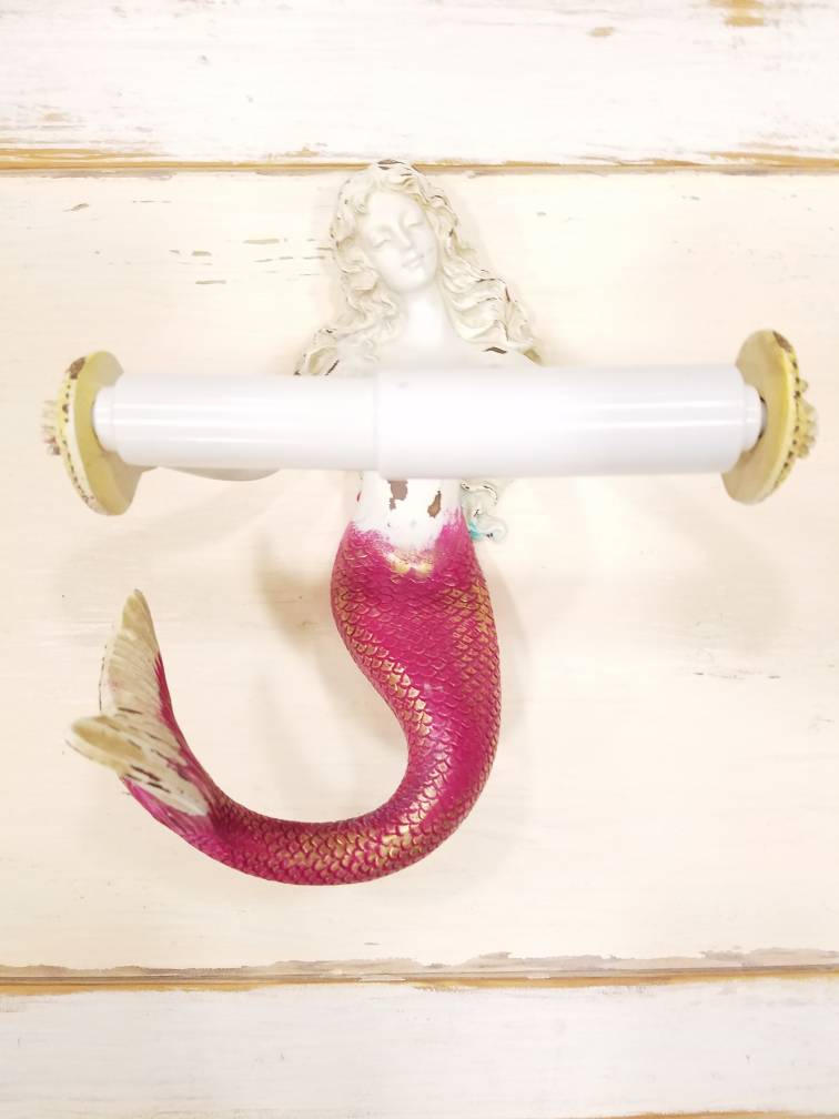 Resin Mermaid Toilet Paper Holder Mermaid Tail Towel Holder Etsy