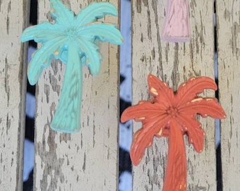 2" Decorative Knob /Antique Brass Metal Knob palm tree/ GLOBE Metal PULL/ custom color Knob/ Nautical coastal Furniture Knob