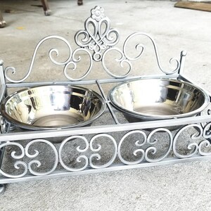 fancy dog bowls with stand