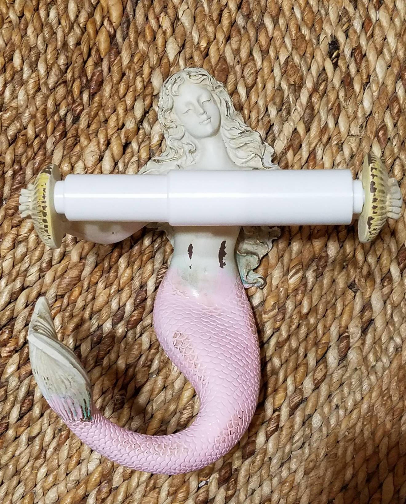 Resin Mermaid Toilet Paper Holder Mermaid Tail Towel Holder Etsy