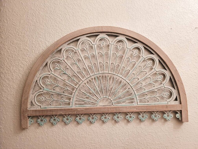 37 Galvanized Metal Arch Encased in Wood Country Etsy