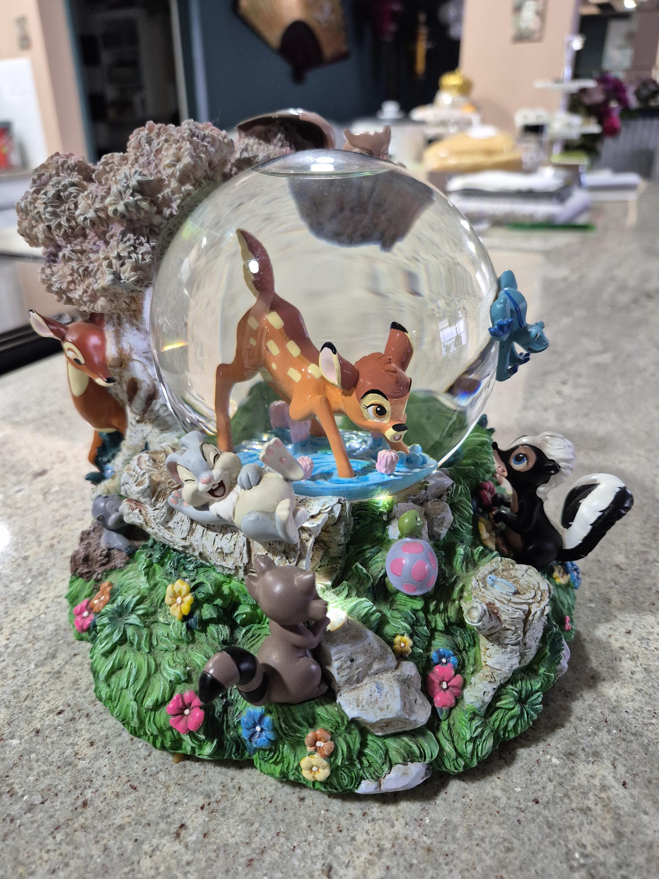 Disney Store Bambi & Friends Snow Globe Features Characters Bambi