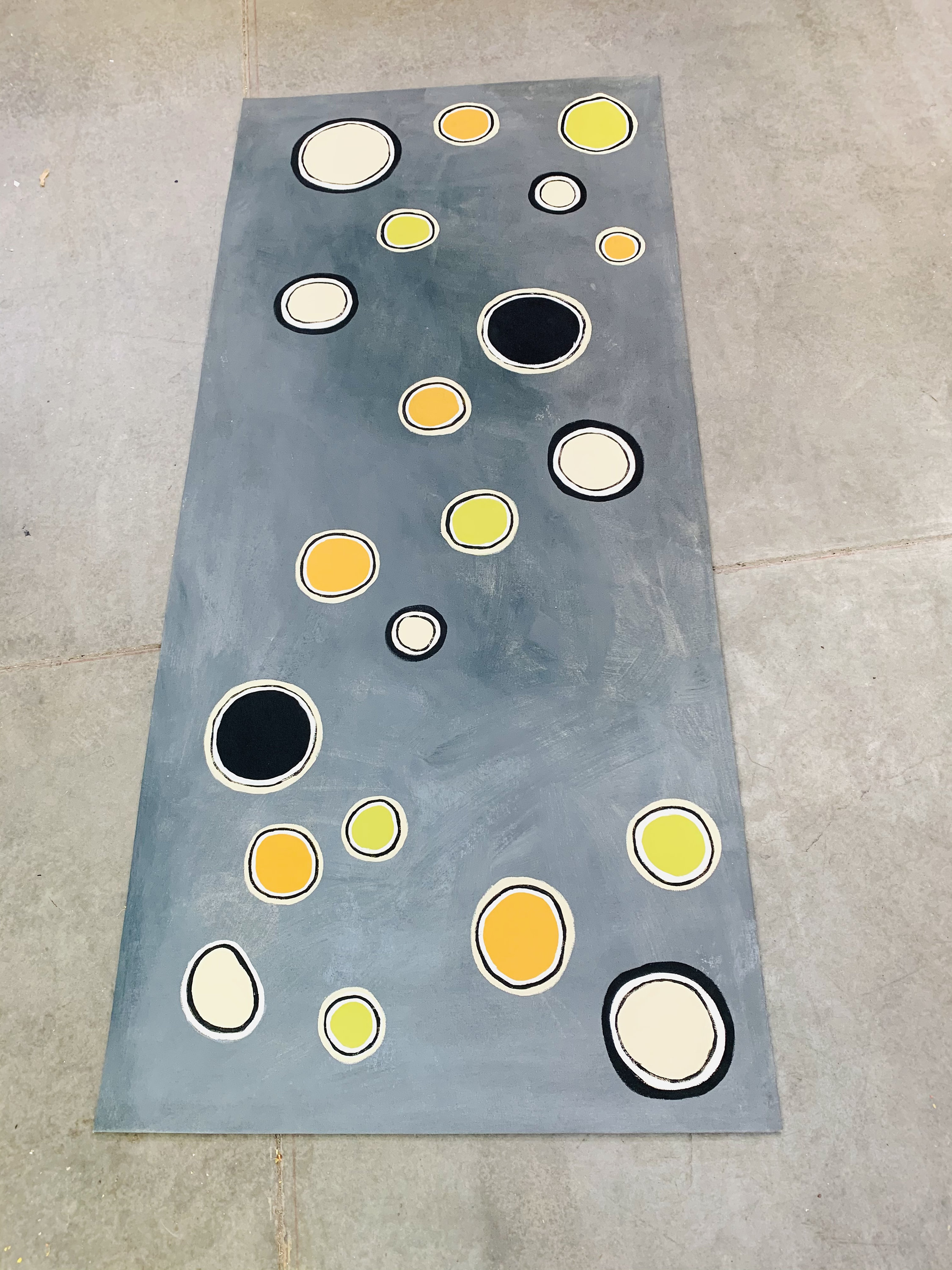 Alfombra de suelo 26x60lienzo pintado a mano | Etsy