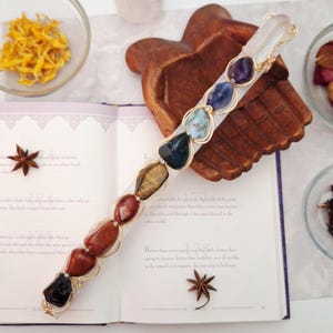 Large High Energy Selenite Crystal Wand / Handmade Chakra Wand