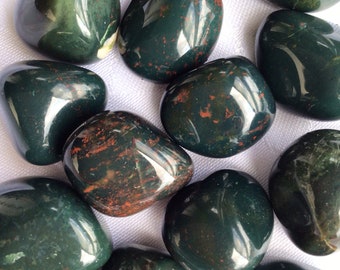 Tumbled Bloodstone Heliotrope Stone of Invisibility, Strength, Courage, Purification, Vitality