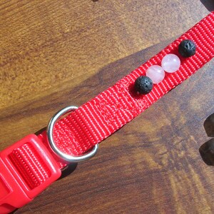 Calm Heart™ Rose Quartz Aromatherapy Dog Collar