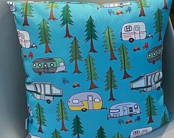 Retro Camper Pillow Cover (indoor-outdoor)