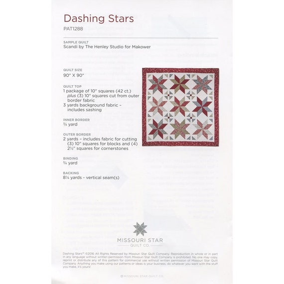 Dashing Stars Quilt Pattern By Missouri Star By Missouri Star Etsy