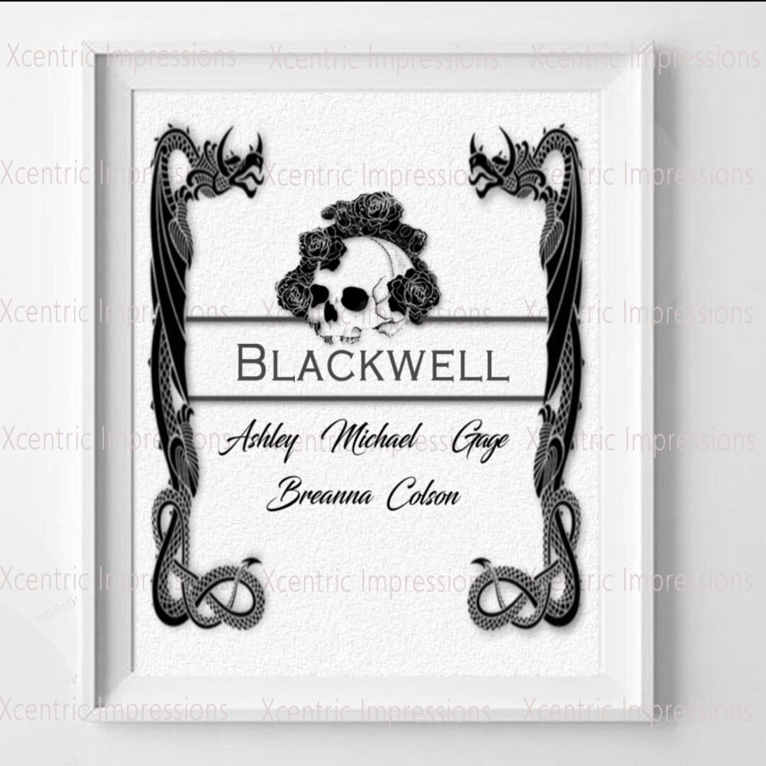 Personalized Family Print, Family, Family Print, Skull Print, Skull ...