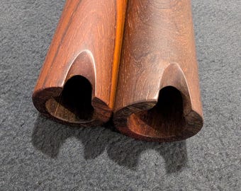 Quena de lujo de madera de caoba africana de cocobolo en F