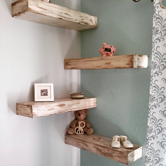 Rustic Reclaimed Wood Floating Shelves Wall Shelf Mantel Image 0