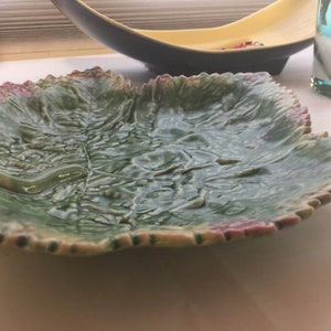 Vintage Jay Willfred  Bordallo Pinheiro Leaf Plate Portugal