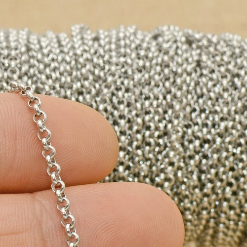 30 Feet X Stainless Steel Chain Bulk by the Foot Bulk Chain Etsy