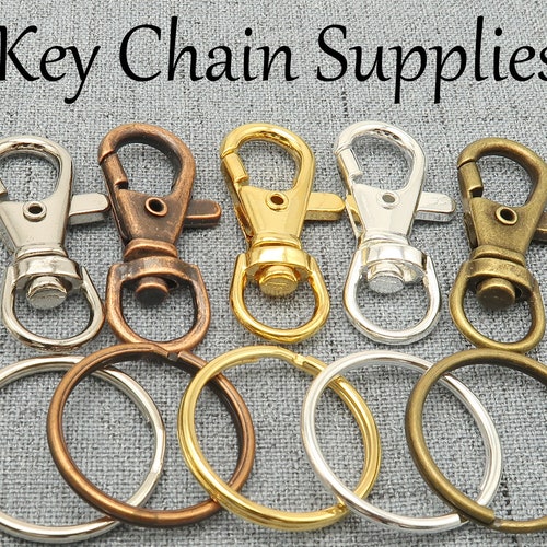 10 Small Swivel Silver Tone Lobster Clasp Key Ring Clip With Etsy