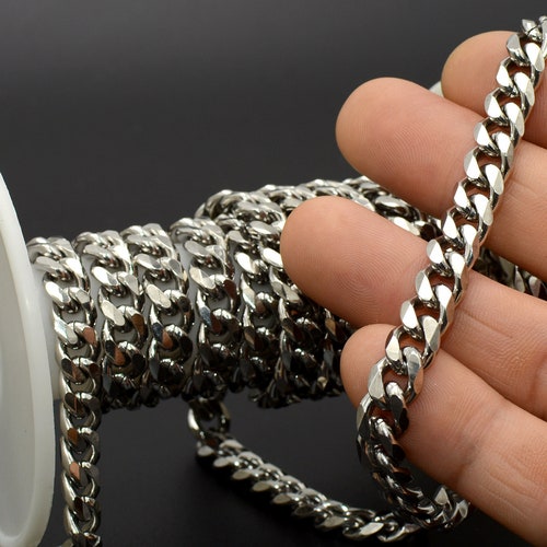 1 Meter Stainless Steel Chain Bulk 6mm 