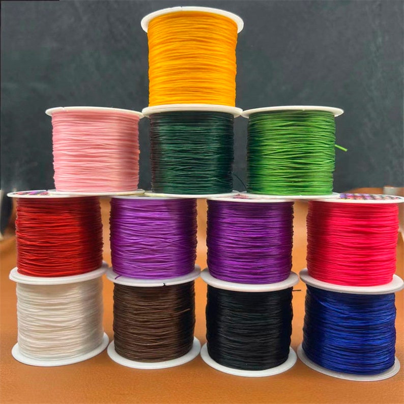 60 Meters Elastic Stretch Cord 0.8mm, High Quality Stretchy Crystal String Cord for Jewelry Making Bracelet Beading Thread image 10