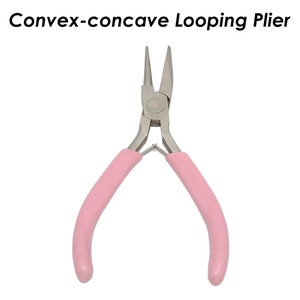 Pince convexe-concave, pince à bec rond, pince à boucler de fil pour boucler et plier le fil, mini pince pour outil de fabrication de bijoux à bricoler soi-même image 5