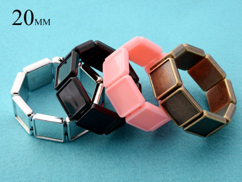 20mm Charm Bracelet Blanks Blank Bracelet Base Square Etsy