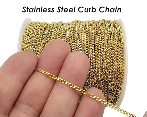 Stainless Steel Chain Bulk Wholesale Tarnish Free Gold Silver 1.5