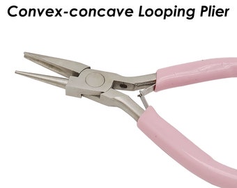 Pinze convesse-concave, pinze a becchi tondi, pinze per anelli di filo per anelli e piegature di fili, mini pinze per strumenti per la creazione di gioielli fai-da-te