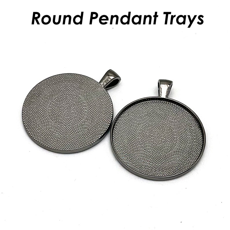 38mm Round Pendant Tray, 1.5 Inch Pendant Blanks, Round Bezel Cup, 1.5'' Cabochon Setting Silver Gold Brozne Copper Black Rose Gold Gunmetal