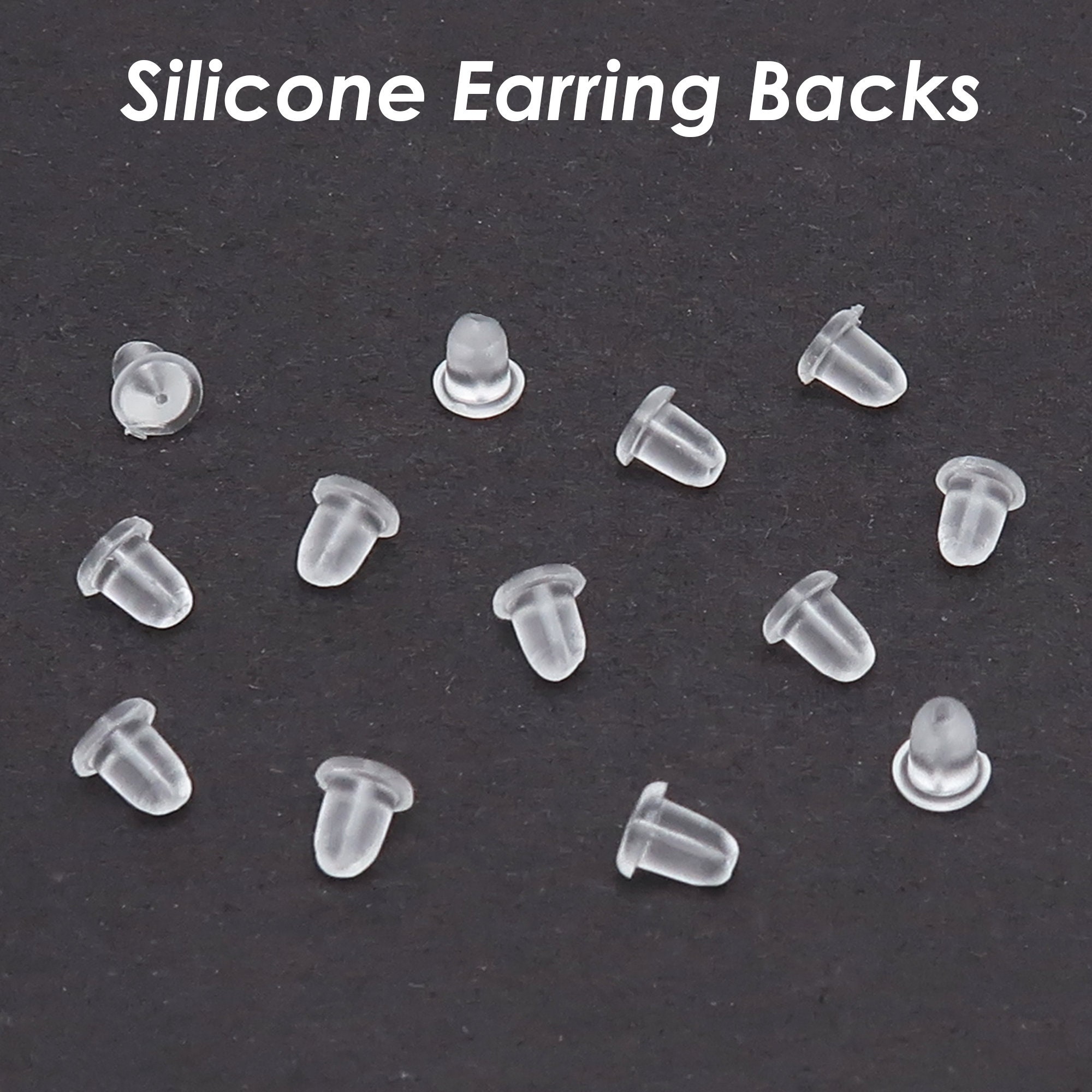 Tube Silicon Earring Backs, Rubber Earring Stopper Nuts 