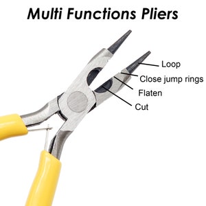 Mehrzweck-Schmuckzange, Rundzange, Flachzange, Drahtschneider, Drahtschleifenzange, Biegewerkzeug für die Schmuckherstellung Bild 2