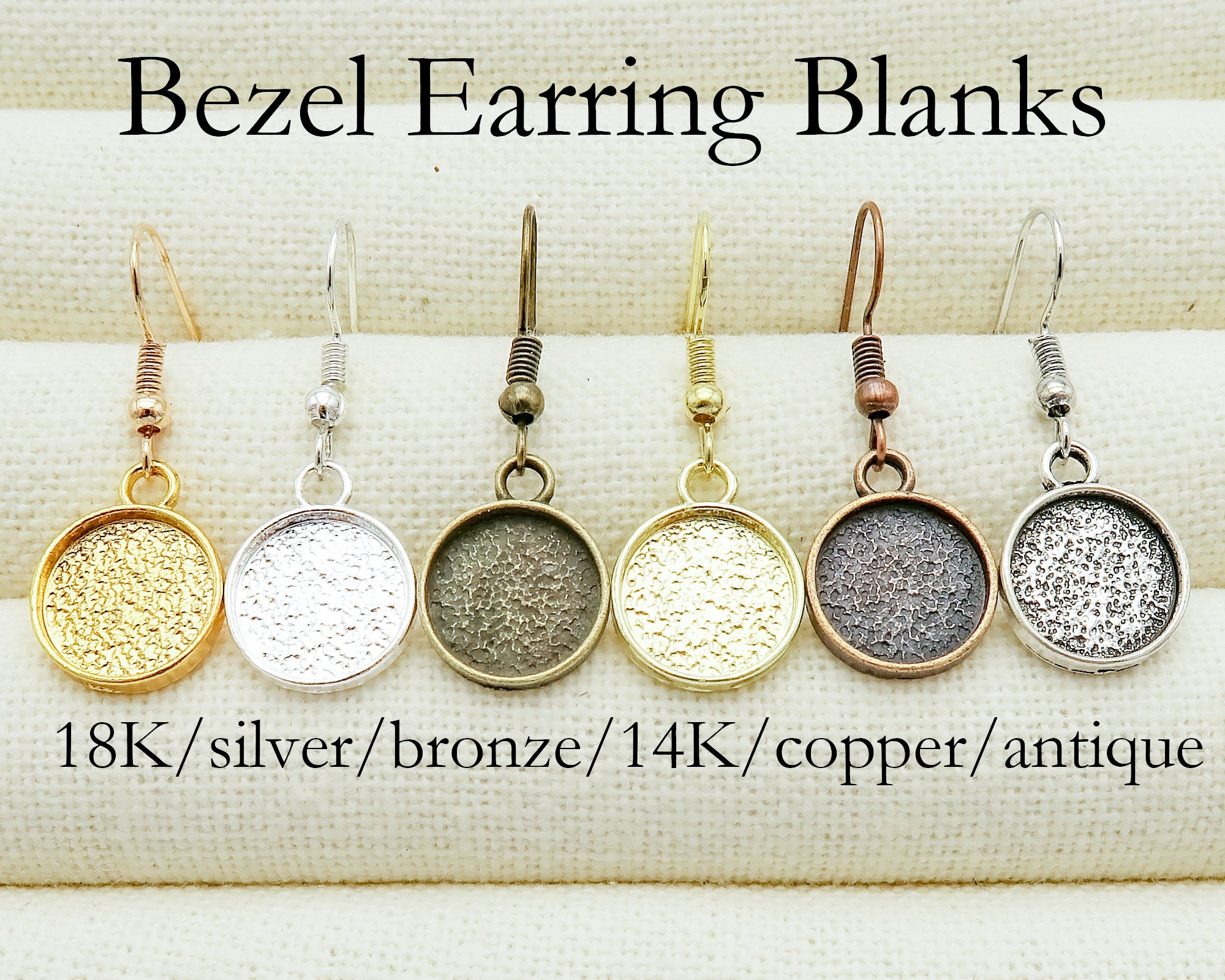 Zerodis 925 Sterling Silver Jewelry Making DIY Open Bezels Hollow