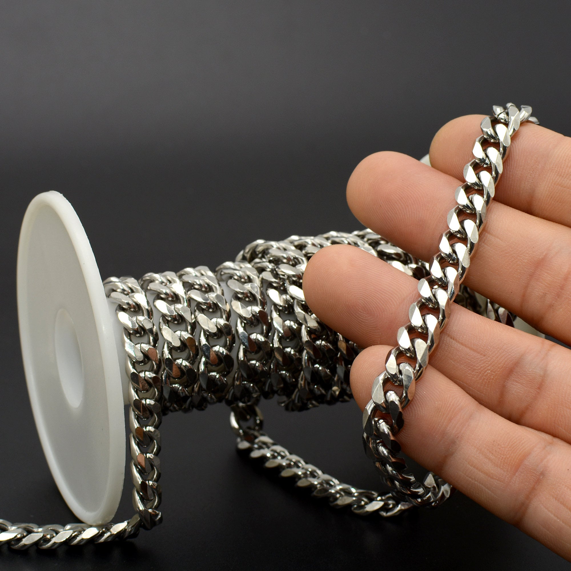 1 Meter Stainless Steel Chain Bulk 6mm 